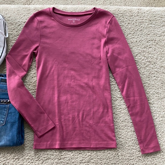 J. Crew Fine Rib Cotton Long Sleeve Tee - Picture 2 of 5